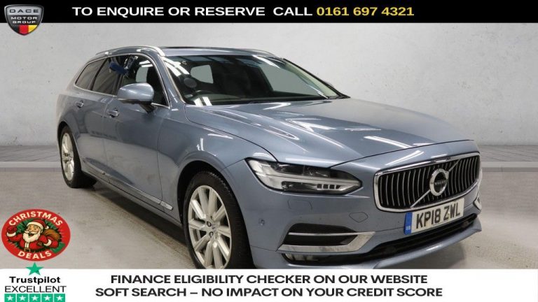 Used 2018 BLUE VOLVO V90 Estate 2.0 D5 PowerPulse Inscription Pro Estate 5dr Diesel Auto AWD Euro 6 (s/s) (235 ps) DIESEL (reg. 2018-03-28) (Automatic) for sale in Stockport