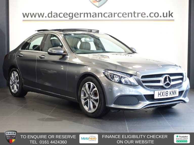 Used 2018 GREY MERCEDES-BENZ C-CLASS Saloon 2.1 C220d Sport (Premium) Saloon 4dr Diesel G-Tronic+ Euro 6 (s/s) (170 ps) DIESEL (reg. 2018-03-24) (Automatic) for sale in Stockport