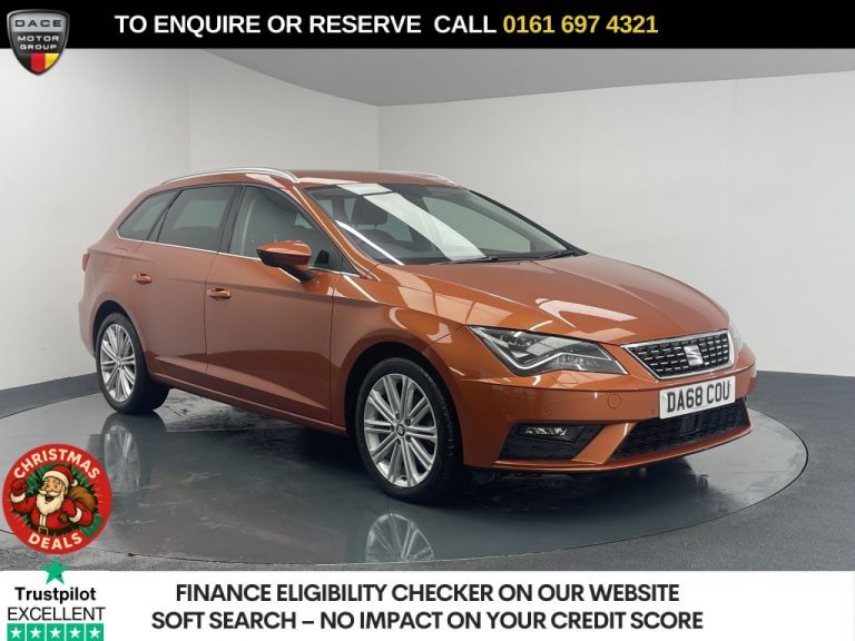 Used 2018 ORANGE SEAT LEON Estate 1.5 TSI EVO XCELLENCE ST 5dr Petrol DSG Euro 6 (s/s) (150 ps) PETROL (reg. 2018-10-31) (Automatic) for sale in Stockport