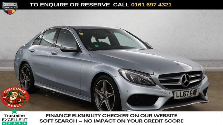 Used 2018 SILVER MERCEDES-BENZ C-CLASS Saloon 2.1 C220d AMG Line Saloon 4dr Diesel G-Tronic+ Euro 6 (s/s) (170 ps) DIESEL (reg. 2018-01-31) (Automatic) for sale in Stockport