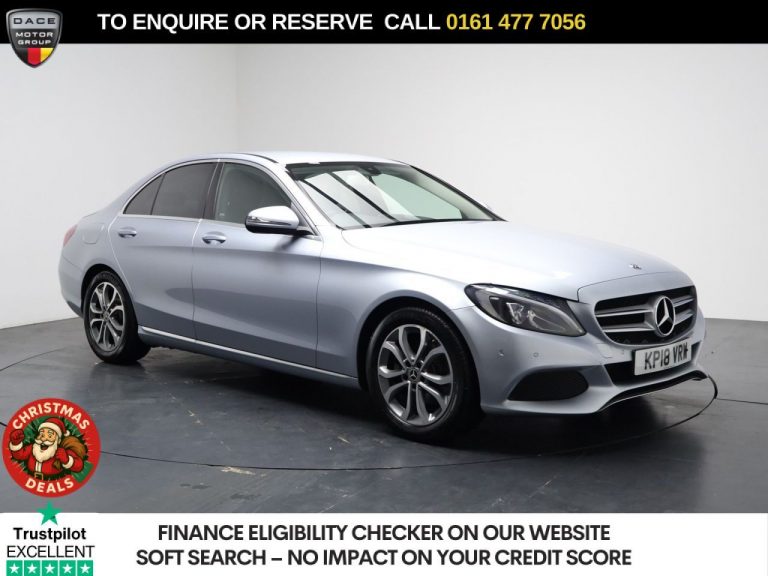 Used 2018 SILVER MERCEDES-BENZ C-CLASS Saloon 2.1 C220d Sport Saloon 4dr Diesel G-Tronic+ Euro 6 (s/s) (170 ps) DIESEL (reg. 2018-03-22) (Automatic) for sale in Stockport