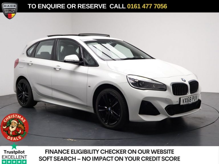 Used 2018 WHITE BMW 2 SERIES ACTIVE TOURER MPV 1.5 225xe 7.6kWh M Sport (Premium) MPV 5dr Petrol Plug-in Hybrid Auto 4WD Euro 6 (s/s) (224 ps) PETROL PLUG-IN HYBRID (reg. 2018-11-30) (Automatic) for sale in Stockport
