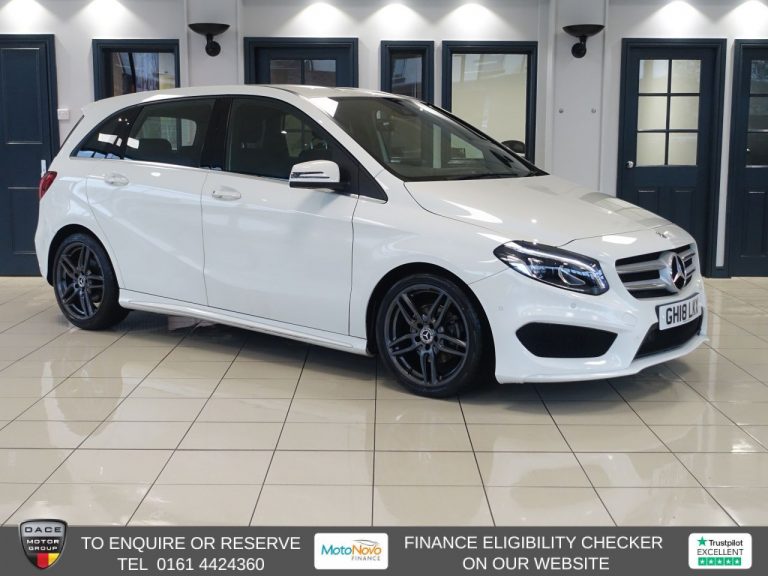 Used 2018 WHITE MERCEDES-BENZ B-CLASS MPV 1.6 B180 AMG Line (Premium) MPV 5dr Petrol 7G-DCT Euro 6 (s/s) (122 ps) PETROL (reg. 2018-05-26) (Automatic) for sale in Stockport