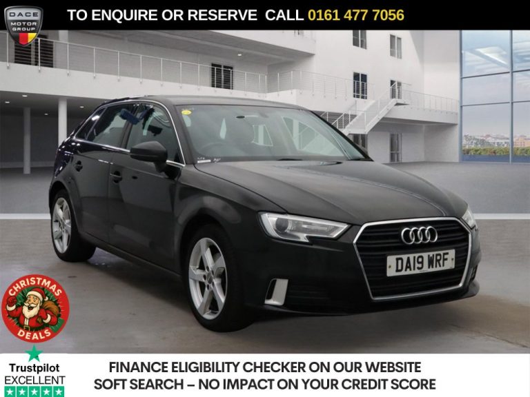 Used 2019 BLACK AUDI A3 Hatchback 1.5 TFSI CoD 35 Sport Sportback 5dr Petrol S Tronic Euro 6 (s/s) (150 ps) PETROL (reg. 2019-04-19) (Automatic) for sale in Stockport