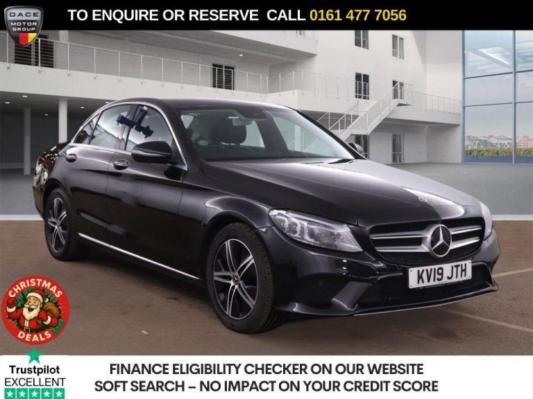 Used 2019 BLACK MERCEDES-BENZ C-CLASS Saloon 2.0 C220d Sport (Premium Plus) Saloon 4dr Diesel G-Tronic+ Euro 6 (s/s) (194 ps) DIESEL (reg. 2019-07-11) (Automatic) for sale in Stockport