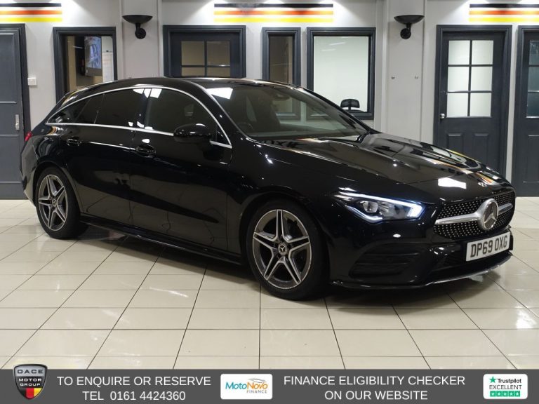 Used 2019 BLACK MERCEDES-BENZ CLA Estate 1.3 CLA180 AMG Line Shooting Brake 5dr Petrol 7G-DCT Euro 6 (s/s) (136 ps) PETROL (reg. 2019-12-17) (Automatic) for sale in Stockport
