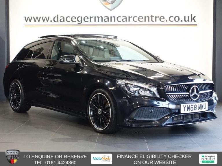Used 2019 BLACK MERCEDES-BENZ CLA Estate 1.6 CLA200 AMG Line Night Edition (Plus) Shooting Brake 5dr Petrol 7G-DCT Euro 6 (s/s) (156 ps) Â£6275 EXTRAS PETROL (reg. 2019-01-30) (Automatic) for sale in Stockport