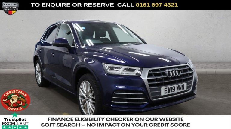 Used 2019 BLUE AUDI Q5 SUV 2.0 TDI 40 S line SUV 5dr Diesel S Tronic quattro Euro 6 (s/s) (190 ps) DIESEL (reg. 2019-08-29) (Automatic) for sale in Stockport
