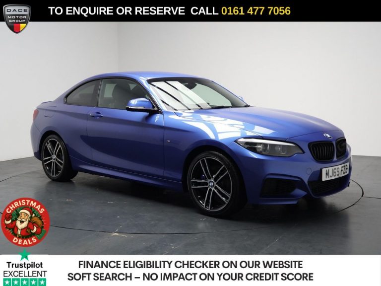 Used 2019 BLUE BMW 2 SERIES Coupe 1.5 218i GPF M Sport Coupe 2dr Petrol Auto Euro 6 (s/s) (136 ps) PETROL (reg. 2019-09-30) (Automatic) for sale in Stockport