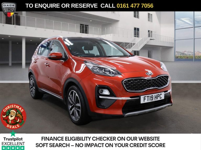 Used 2019 RED KIA SPORTAGE SUV 1.6 T-GDi 4 SUV 5dr Petrol DCT AWD Euro 6 (s/s) (174 bhp) PETROL (reg. 2019-04-23) (Automatic) for sale in Stockport