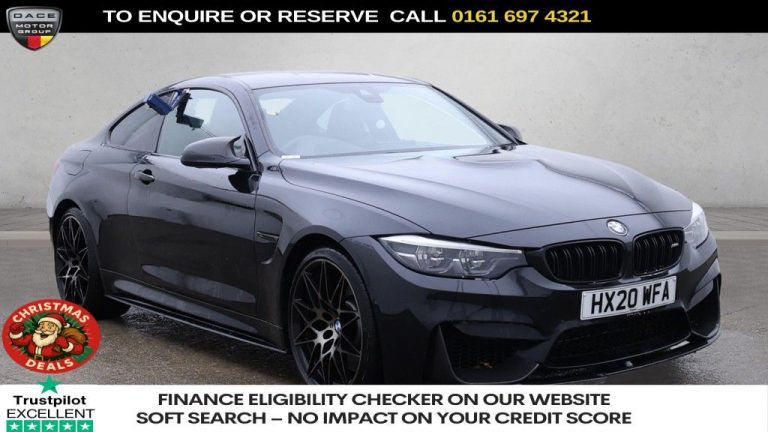 Used 2020 BLACK BMW M4 Coupe 3.0 BiTurbo GPF Competition Coupe 2dr Petrol DCT Euro 6 (s/s) (450 ps) PETROL (reg. 2020-03-02) (Automatic) for sale in Stockport