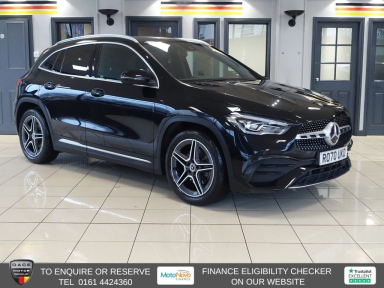Used 2020 BLACK MERCEDES-BENZ GLA SUV 1.3 GLA200 AMG Line SUV 5dr Petrol 7G-DCT Euro 6 (s/s) (163 ps) PETROL (reg. 2020-11-03) (Automatic) for sale in Stockport