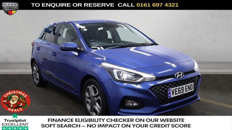 Used 2020 BLUE HYUNDAI I20 Hatchback 1.0 T-GDi GPF Premium Nav Hatchback 5dr Petrol DCT Euro 6 (s/s) (100 ps) PETROL (reg. 2020-01-27) (Automatic) for sale in Stockport