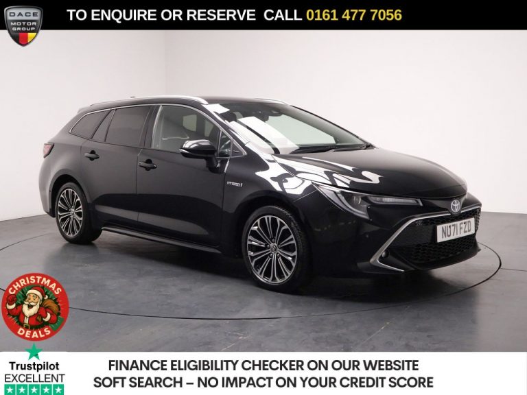 Used 2021 BLACK TOYOTA COROLLA Estate 1.8 VVT-h GPF Excel Touring Sports 5dr Petrol Hybrid CVT Euro 6 (s/s) (122 ps) PETROL HYBRID (reg. 2021-10-13) (Automatic) for sale in Stockport