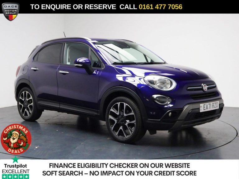 Used 2021 BLUE FIAT 500X SUV 1.3 FireFly Turbo Cross SUV 5dr Petrol DCT Euro 6 (s/s) (150 ps) PETROL (reg. 2021-12-31) (Automatic) for sale in Stockport