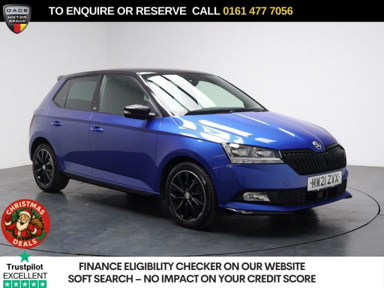 Used 2021 BLUE SKODA FABIA Hatchback 1.0 TSI Monte Carlo Hatchback 5dr Petrol DSG Euro 6 (s/s) (95 ps) PETROL (reg. 2021-06-30) (Automatic) for sale in Stockport