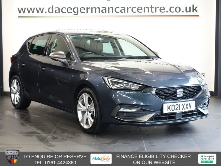 Used 2021 GREY SEAT LEON Hatchback 1.0 eTSI MHEV FR Hatchback 5dr Petrol Hybrid DSG Euro 6 (s/s) (110 ps) PETROL HYBRID (reg. 2021-07-09) (Automatic) for sale in Stockport