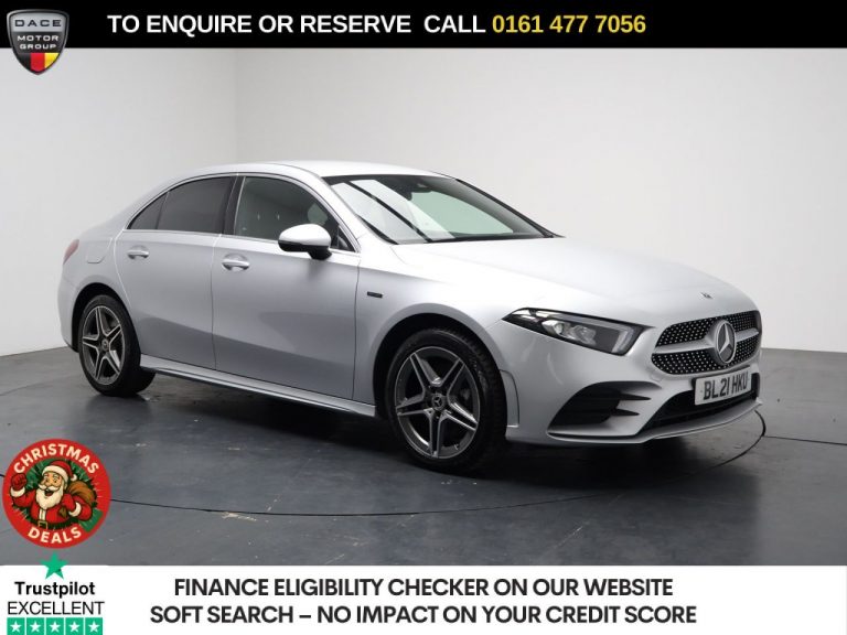 Used 2021 SILVER MERCEDES-BENZ A-CLASS Saloon 1.3 A250e 15.6kWh AMG Line Saloon 4dr Petrol Plug-in Hybrid 8G-DCT Euro 6 (s/s) (218 ps) PETROL PLUG-IN HYBRID (reg. 2021-04-22) (Automatic) for sale in Stockport