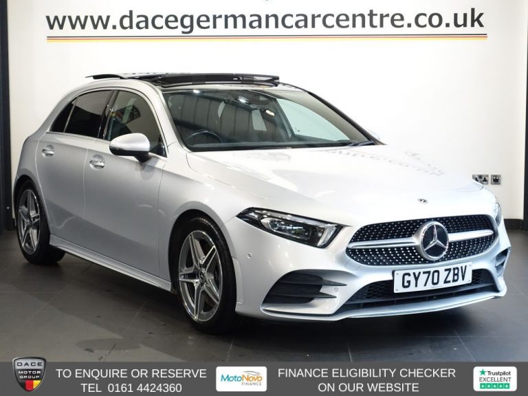 Used 2021 SILVER MERCEDES-BENZ A-CLASS Hatchback 2.0 A250 AMG Line (Premium Plus 2) Hatchback 5dr Petrol 7G-DCT Euro 6 (s/s) (224 ps) PETROL (reg. 2021-02-16) (Automatic) for sale in Stockport