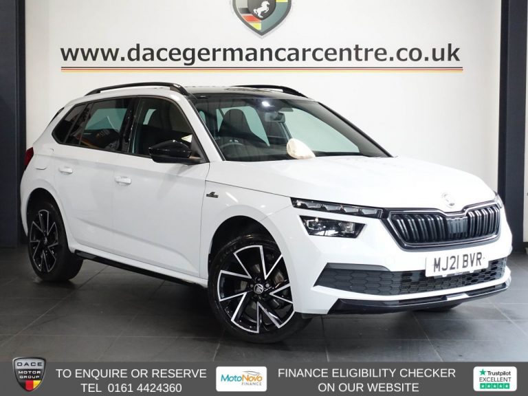 Used 2021 WHITE SKODA KAMIQ SUV 1.5 TSI ACT Monte Carlo SUV 5dr Petrol DSG Euro 6 (s/s) (150 ps) PETROL (reg. 2021-03-31) (Automatic) for sale in Stockport