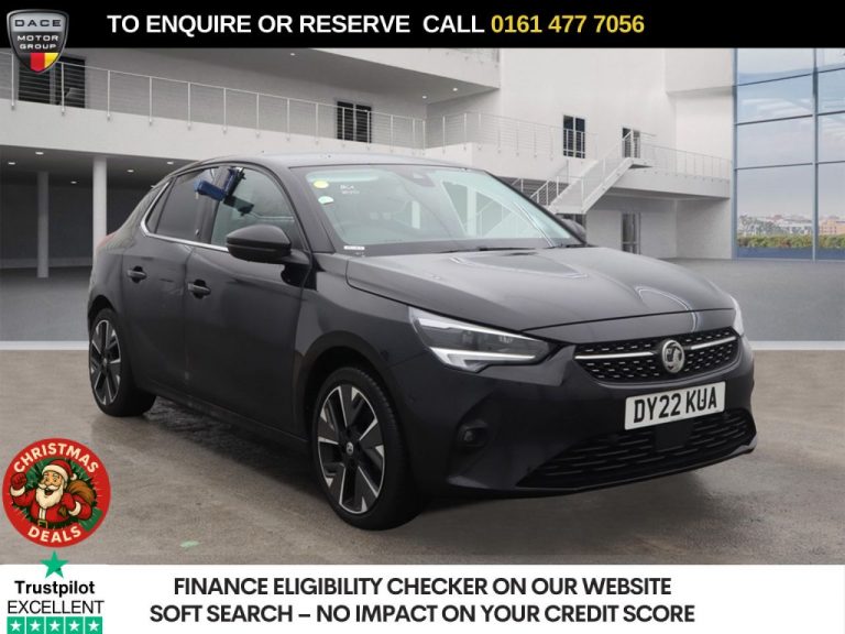 Used 2022 BLACK VAUXHALL Corsa Electric Hatchback 50kWh Elite Premium Hatchback 5dr Electric Auto (136 ps) ELECTRIC (reg. 2022-06-15) (Automatic) for sale in Stockport
