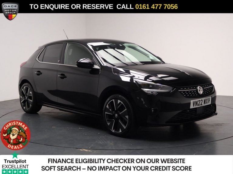 Used 2022 BLACK VAUXHALL Corsa Electric Hatchback 50kWh Elite Premium Hatchback 5dr Electric Auto (136 ps) ELECTRIC (reg. 2022-05-12) (Automatic) for sale in Stockport