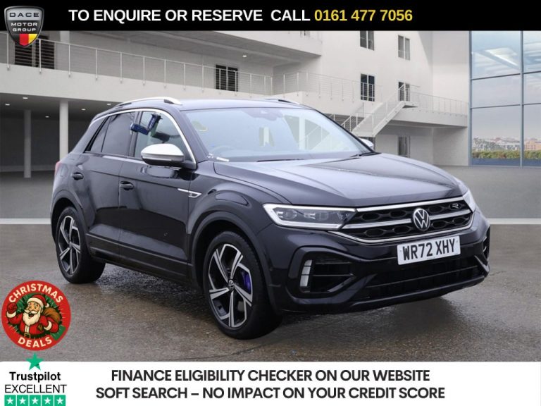 Used 2022 BLACK VOLKSWAGEN T-ROC SUV 2.0 TSI R SUV 5dr Petrol DSG 4Motion Euro 6 (s/s) (300 ps) PETROL (reg. 2022-10-31) (Automatic) for sale in Stockport