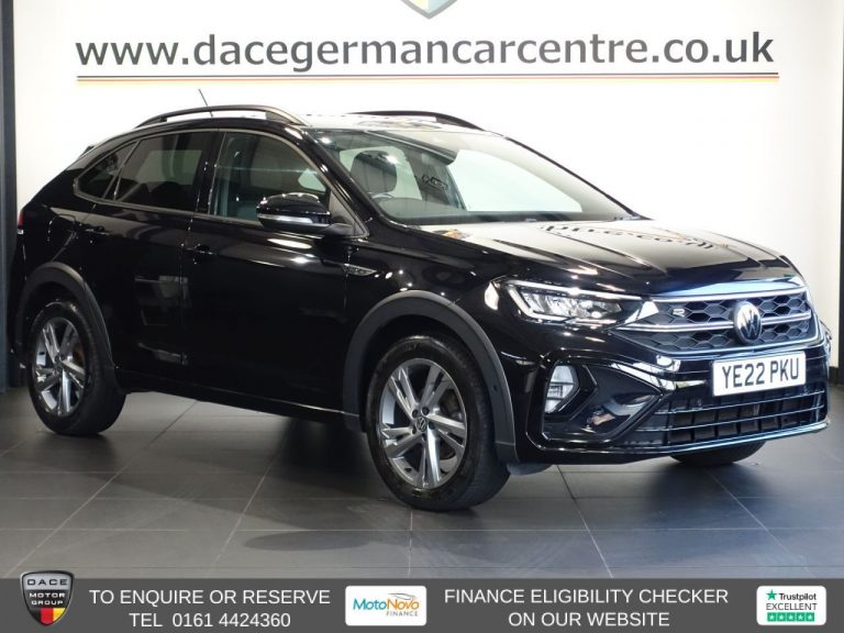 Used 2022 BLACK VOLKSWAGEN TAIGO SUV 1.0 TSI R-Line SUV 5dr Petrol DSG Euro 6 (s/s) (110 ps) PETROL (reg. 2022-05-12) (Automatic) for sale in Stockport