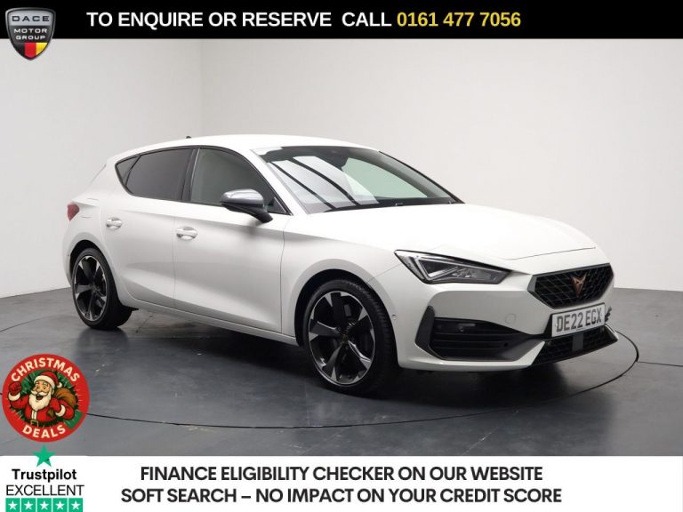 Used 2022 WHITE CUPRA LEON Hatchback 2.0 TSI VZ1 Hatchback 5dr Petrol DSG Euro 6 (s/s) (245 ps) PETROL (reg. 2022-05-16) (Automatic) for sale in Stockport