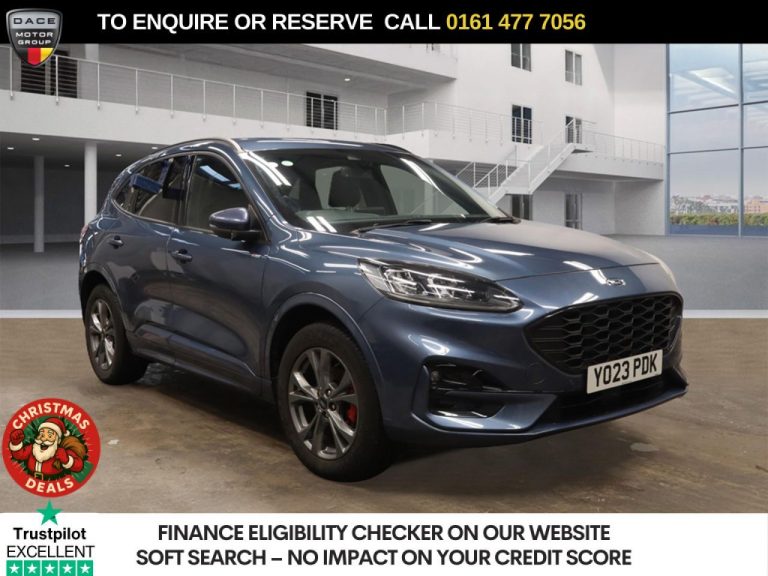 Used 2023 BLUE FORD KUGA SUV 2.5 Duratec 14.4kWh ST-Line Edition SUV 5dr Petrol Plug-in Hybrid CVT Euro 6 (s/s) (225 ps) PETROL PLUG-IN HYBRID (reg. 2023-08-01) (Automatic) for sale in Stockport