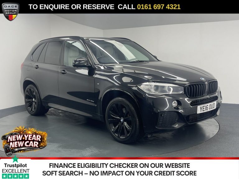 Used 2016 BLACK BMW X5 SUV 3.0 40d M Sport SUV 5dr Diesel Auto xDrive Euro 6 (s/s) (313 ps) DIESEL (reg. 2016-04-29) (Automatic) for sale in Stockport