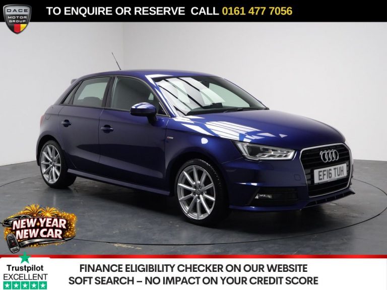 Used 2016 BLUE AUDI A1 Hatchback 1.4 TFSI S line Sportback 5dr Petrol S Tronic Euro 6 (s/s) (125 ps) PETROL (reg. 2016-04-19) (Automatic) for sale in Stockport