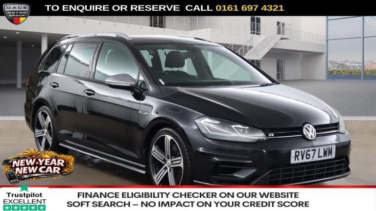 Used 2017 BLACK VOLKSWAGEN GOLF Estate 2.0 TSI R Estate 5dr Petrol DSG 4Motion Euro 6 (s/s) (310 ps) PETROL (reg. 2017-11-23) (Automatic) for sale in Stockport
