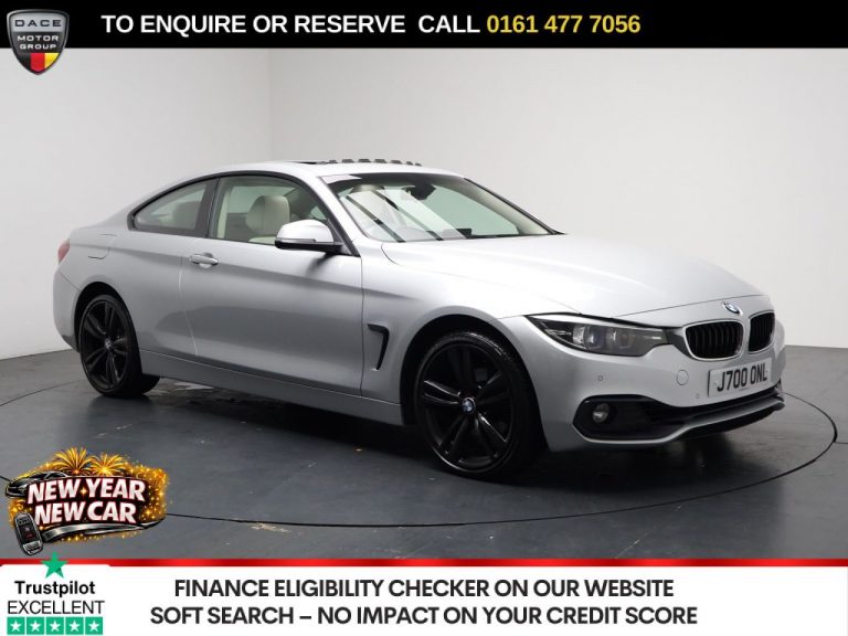Used 2017 SILVER BMW 4 SERIES Coupe 2.0 420i Sport Coupe 2dr Petrol Auto xDrive Euro 6 (s/s) (184 ps) PETROL (reg. 2017-10-17) (Automatic) for sale in Stockport