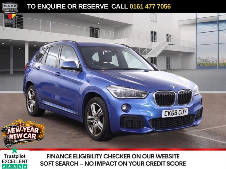 Used 2018 BLUE BMW X1 SUV 1.5 18i GPF M Sport SUV 5dr Petrol DCT sDrive Euro 6 (s/s) (140 ps) PETROL (reg. 2018-10-16) (Automatic) for sale in Stockport