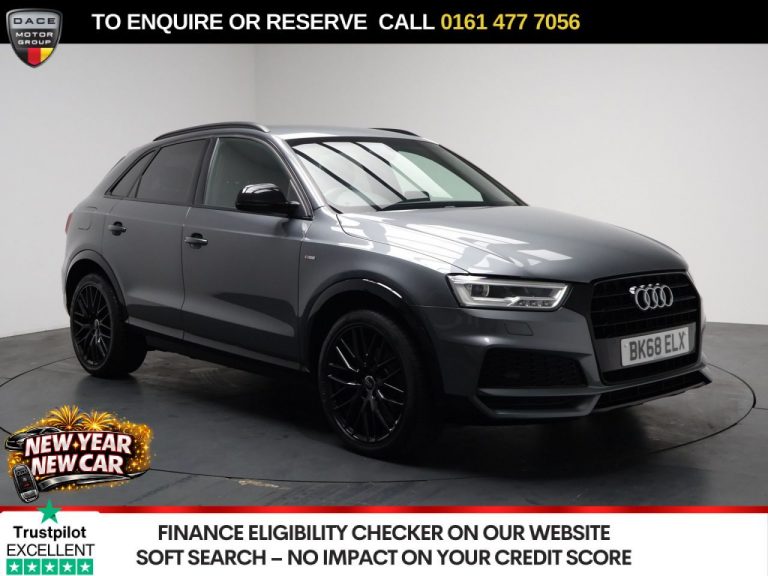 Used 2018 GREY AUDI Q3 SUV 1.4 TFSI CoD Black Edition SUV 5dr Petrol S Tronic Euro 6 (s/s) (150 ps) PETROL (reg. 2018-09-14) (Automatic) for sale in Stockport