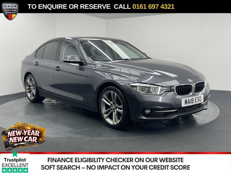 Used 2018 GREY BMW 3 SERIES Saloon 2.0 320d ED Sport Saloon 4dr Diesel Auto Euro 6 (s/s) (163 ps) DIESEL (reg. 2018-03-22) (Automatic) for sale in Stockport