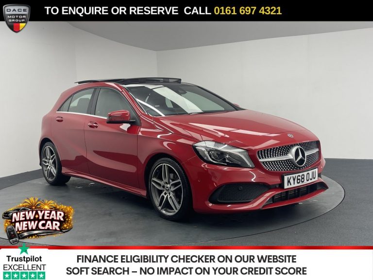 Used 2018 RED MERCEDES-BENZ A-CLASS Hatchback 2.1 A200d AMG Line (Premium Plus) Hatchback 5dr Diesel 7G-DCT Euro 6 (s/s) (136 ps) DIESEL (reg. 2018-09-26) (Automatic) for sale in Stockport