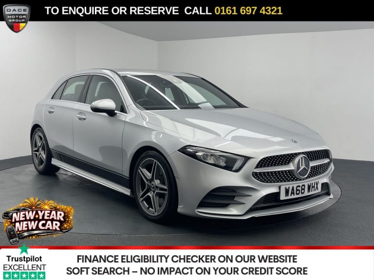 Used 2018 SILVER MERCEDES-BENZ A-CLASS Hatchback 2.0 A250 AMG Line Hatchback 5dr Petrol 7G-DCT Euro 6 (s/s) (224 ps) PETROL (reg. 2018-09-17) (Automatic) for sale in Stockport