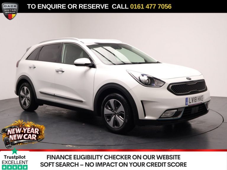 Used 2018 WHITE KIA NIRO SUV 1.6 GDi 8.9kWh 3 SUV 5dr Petrol Plug-in Hybrid DCT Euro 6 (s/s) (139 bhp) PETROL PLUG-IN HYBRID (reg. 2018-03-24) (Automatic) for sale in Stockport