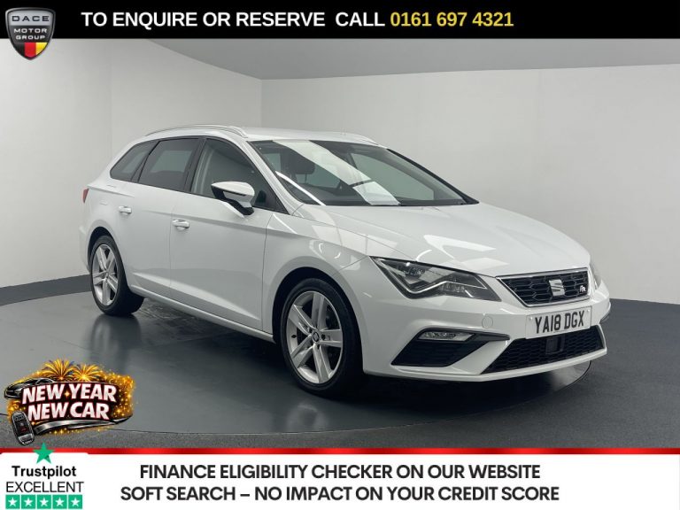 Used 2018 WHITE SEAT LEON Estate 1.4 EcoTSI FR Technology ST 5dr Petrol DSG Euro 6 (s/s) (150 ps) PETROL (reg. 2018-06-27) (Automatic) for sale in Stockport