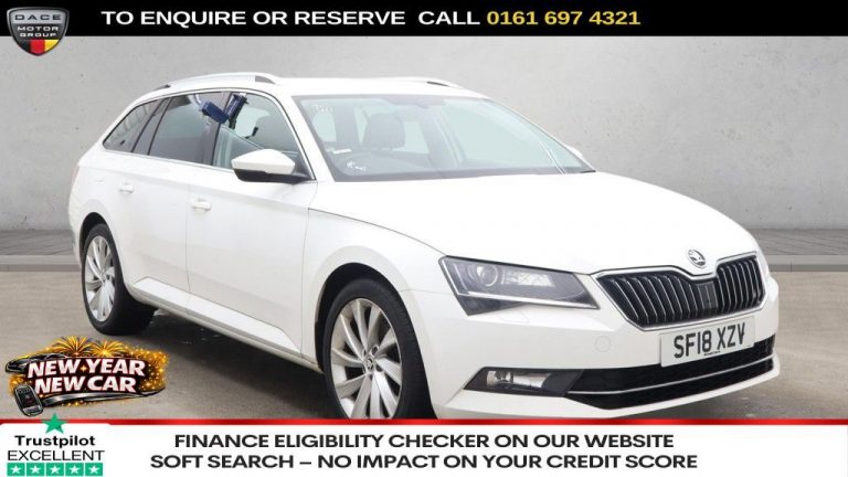 Used 2018 WHITE SKODA SUPERB Estate 2.0 TDI SE L Executive Estate 5dr Diesel DSG Euro 6 (s/s) (150 ps) DIESEL (reg. 2018-06-28) (Automatic) for sale in Stockport