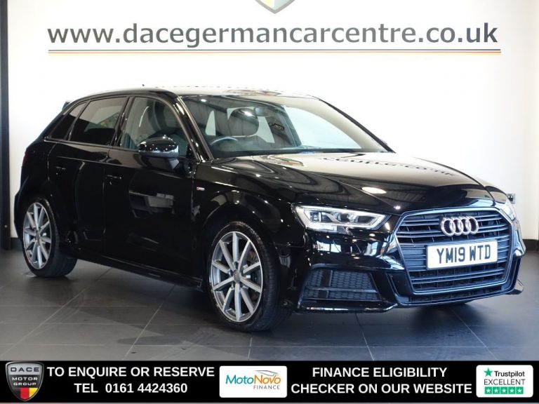 Used 2019 BLACK AUDI A3 Hatchback 1.0 TFSI 30 Black Edition Sportback 5dr Petrol S Tronic Euro 6 (s/s) (116 ps) PETROL (reg. 2019-05-31) (Automatic) for sale in Stockport