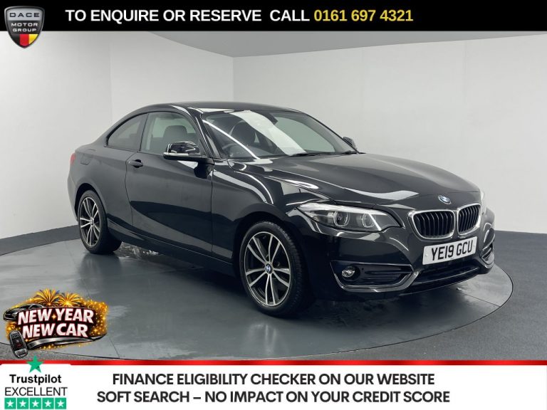 Used 2019 BLACK BMW 2 SERIES Coupe 2.0 220d Sport Coupe 2dr Diesel Auto xDrive Euro 6 (s/s) (190 ps) DIESEL (reg. 2019-04-08) (Automatic) for sale in Stockport