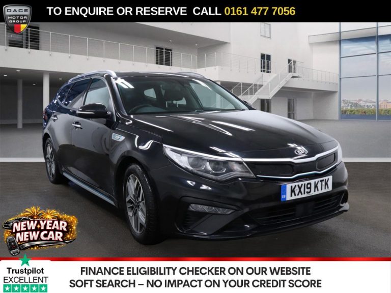 Used 2019 BLACK KIA OPTIMA Estate 2.0h GDi 11.26kWh Sportswagon 5dr Petrol Plug-in Hybrid Auto Euro 6 (202 bhp) PETROL PLUG-IN HYBRID (reg. 2019-03-08) (Automatic) for sale in Stockport