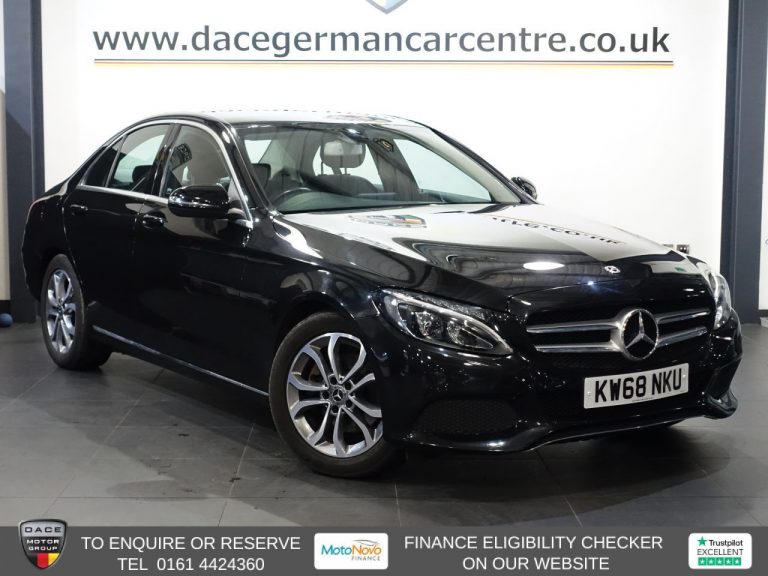 Used 2019 BLACK MERCEDES-BENZ C-CLASS Saloon 2.1 C220d Sport Saloon 4dr Diesel G-Tronic+ Euro 6 (s/s) (170 ps) DIESEL (reg. 2019-01-14) (Automatic) for sale in Stockport