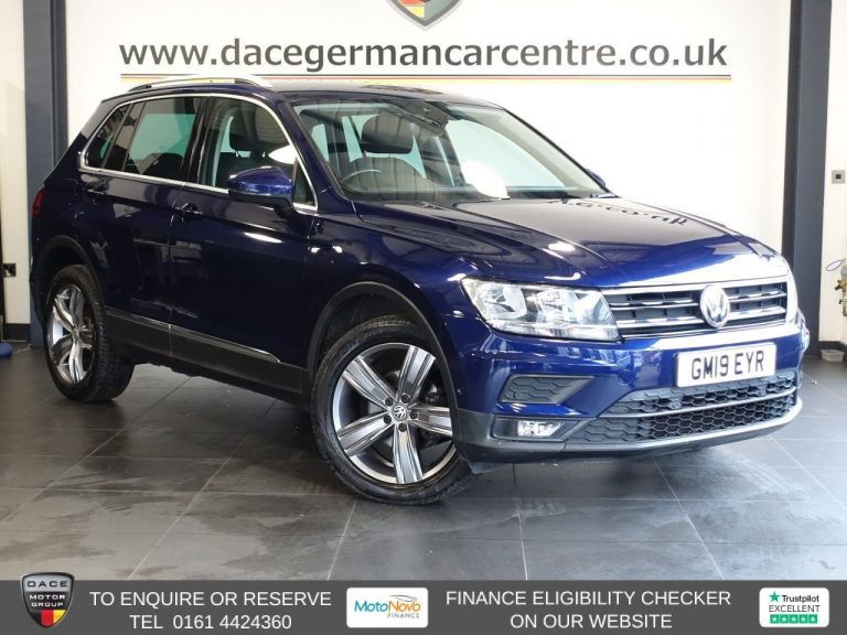 Used 2019 BLUE VOLKSWAGEN TIGUAN SUV 2.0 TDI Match SUV 5dr Diesel DSG 4Motion Euro 6 (s/s) (150 ps) DIESEL (reg. 2019-06-27) (Automatic) for sale in Stockport