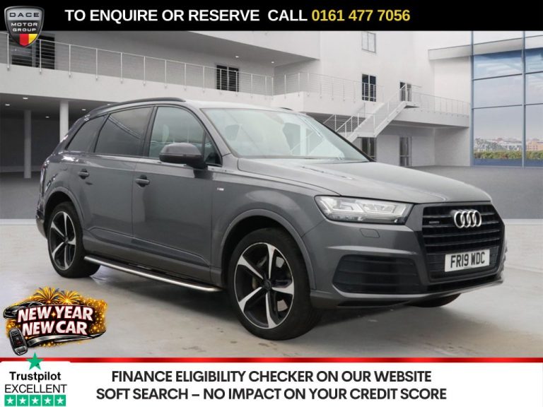 Used 2019 GREY AUDI Q7 SUV 3.0 TDI V6 50 Black Edition SUV 5dr Diesel Tiptronic quattro Euro 6 (s/s) (286 ps) DIESEL (reg. 2019-08-28) (Automatic) for sale in Stockport