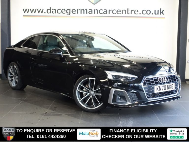 Used 2020 BLACK AUDI A5 Coupe 2.0 TFSI 40 S line Coupe 2dr Petrol S Tronic Euro 6 (s/s) (204 ps) PETROL (reg. 2020-11-30) (Automatic) for sale in Stockport