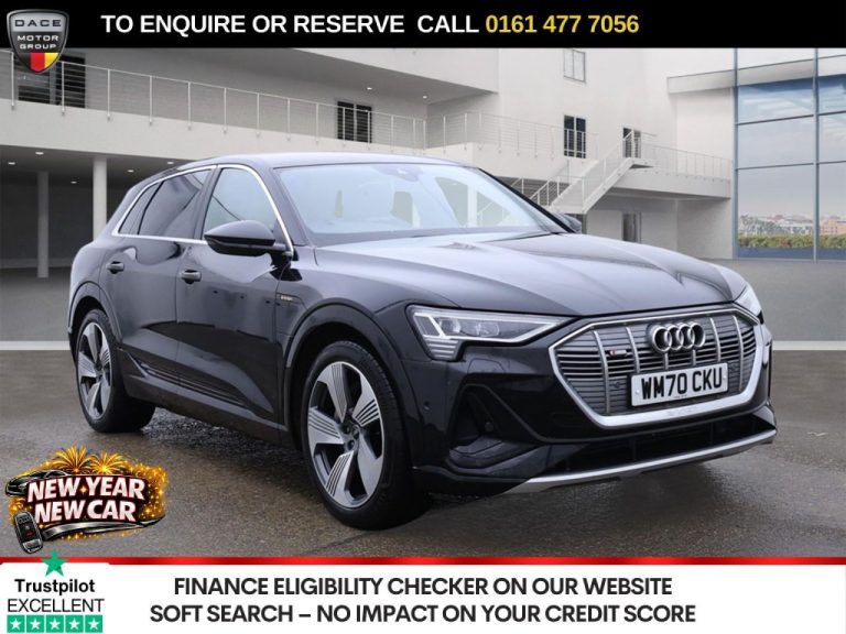 Used 2020 BLACK AUDI E-TRON SUV 55 S line SUV 5dr Electric Auto quattro 95kWh (408 ps) ELECTRIC (reg. 2020-12-18) (Automatic) for sale in Stockport